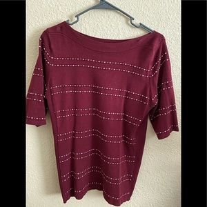 Burgundy shirt